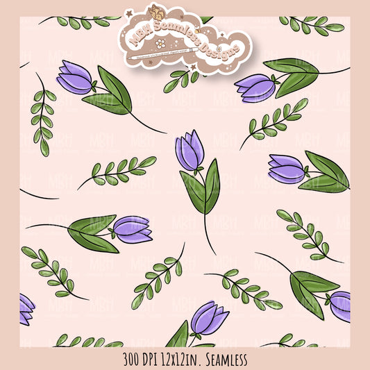 Tulips Seamless Pattern //MULTIPLE COLORWAY OPTIONS