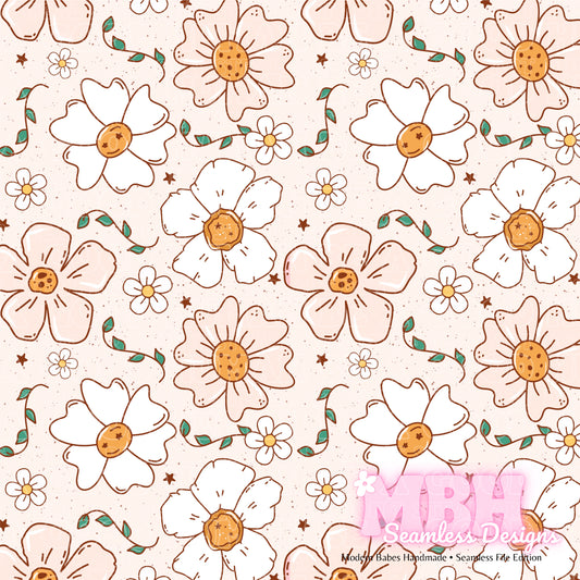 Ivory Spring Floral ASSORTED COLORWAYS Seamless Pattern