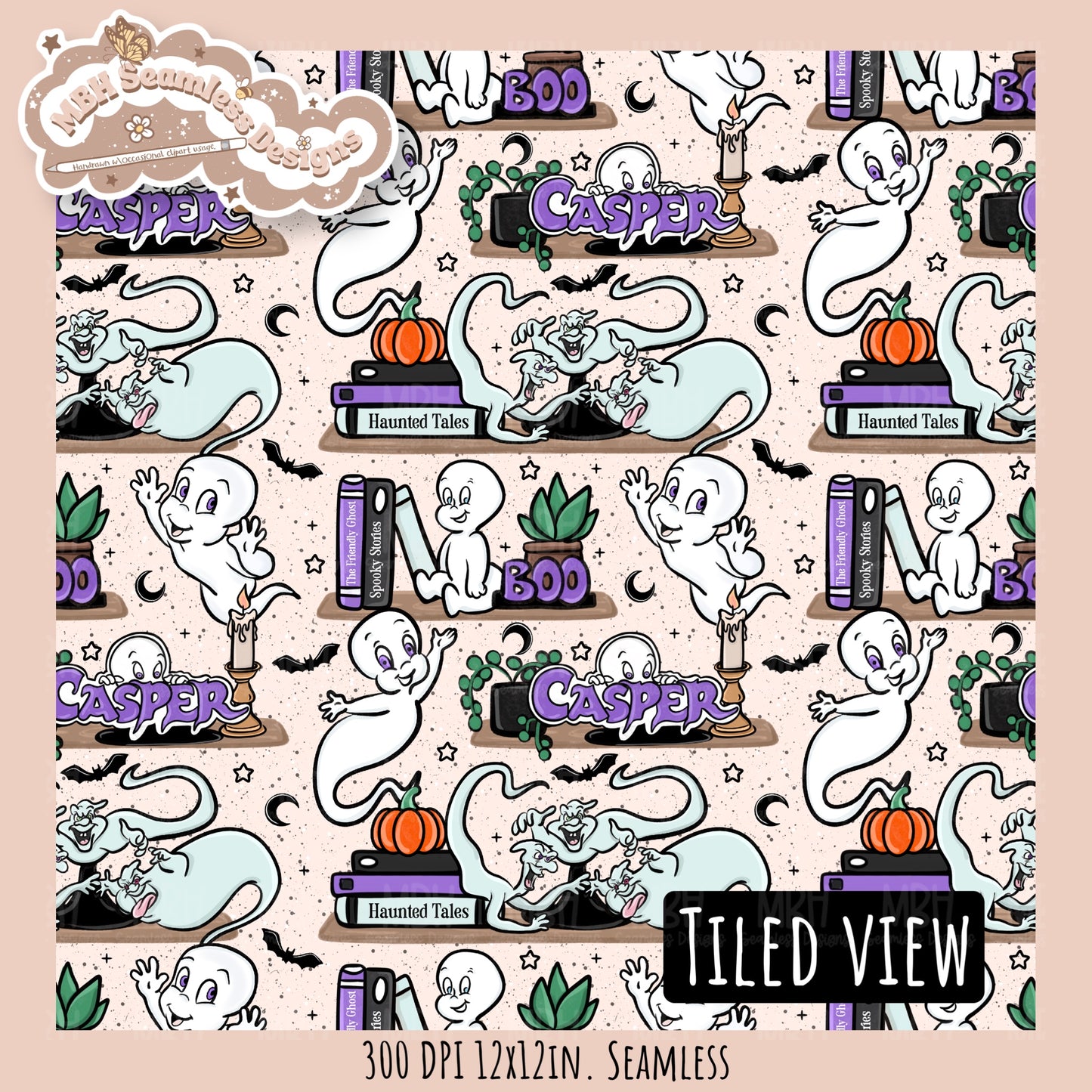 Casper Shelves Seamless Pattern // PNG // Multiple Colorway Options