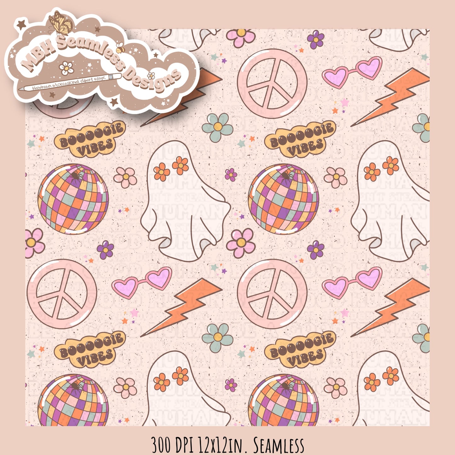 Boooogie Vibes Seamless Pattern MULTIPLE COLORWAYS