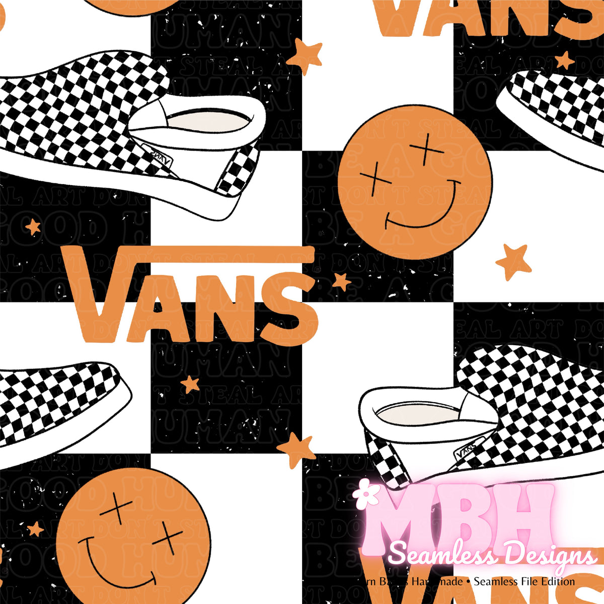 Pattern Design Vans Checkered Vans Seamless Pattern – MBH Seamless Designs