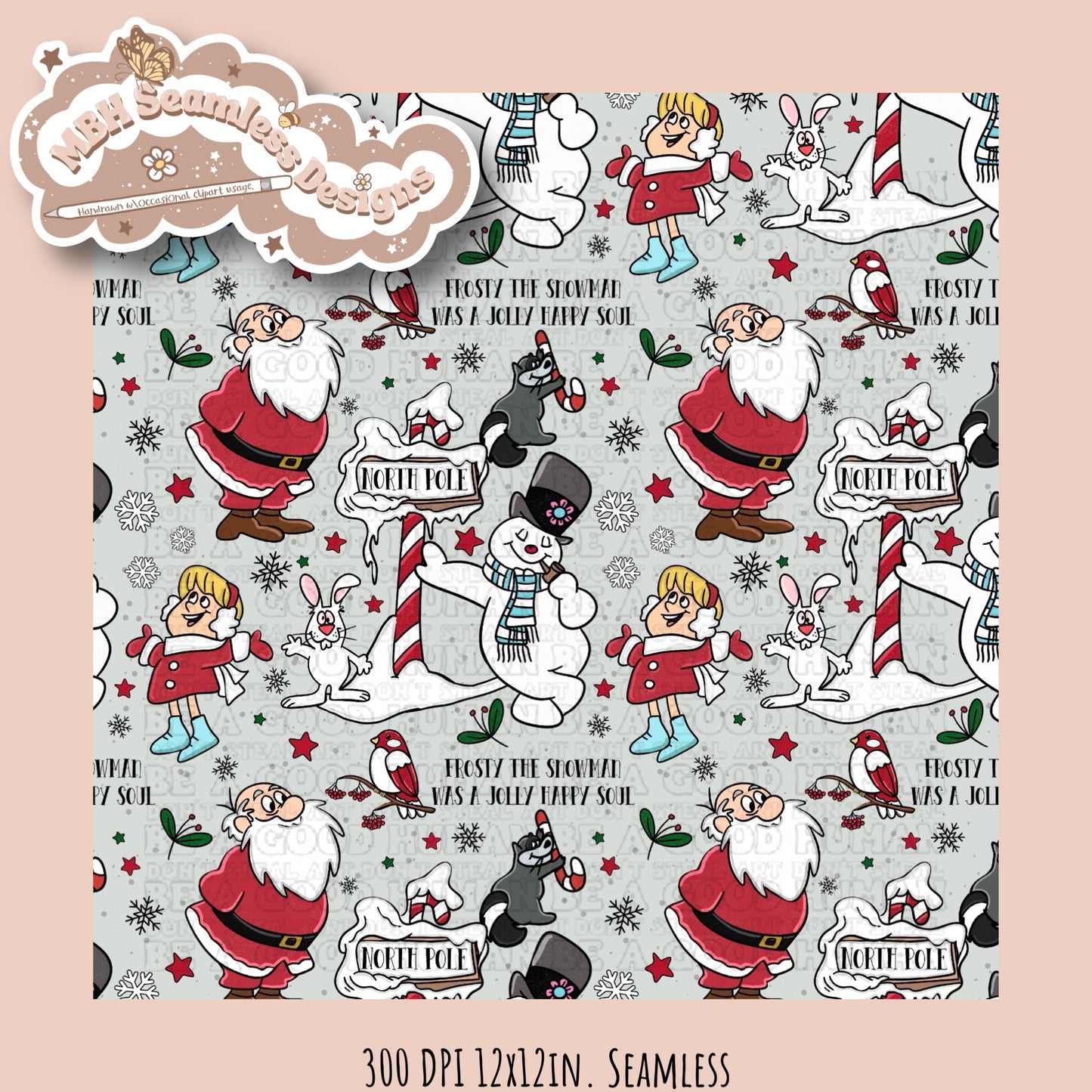 Classic Frosty Seamless Pattern MULTIPLE COLORWAYS