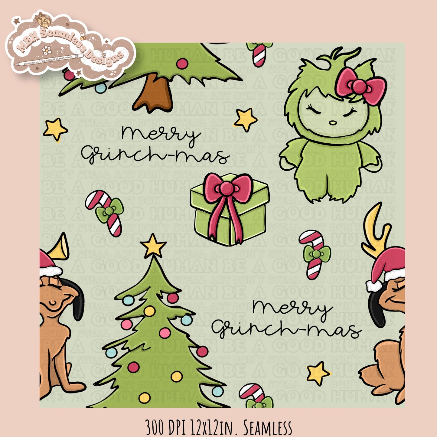 HK x Grinchmas Seamless Pattern // Assorted Colorways