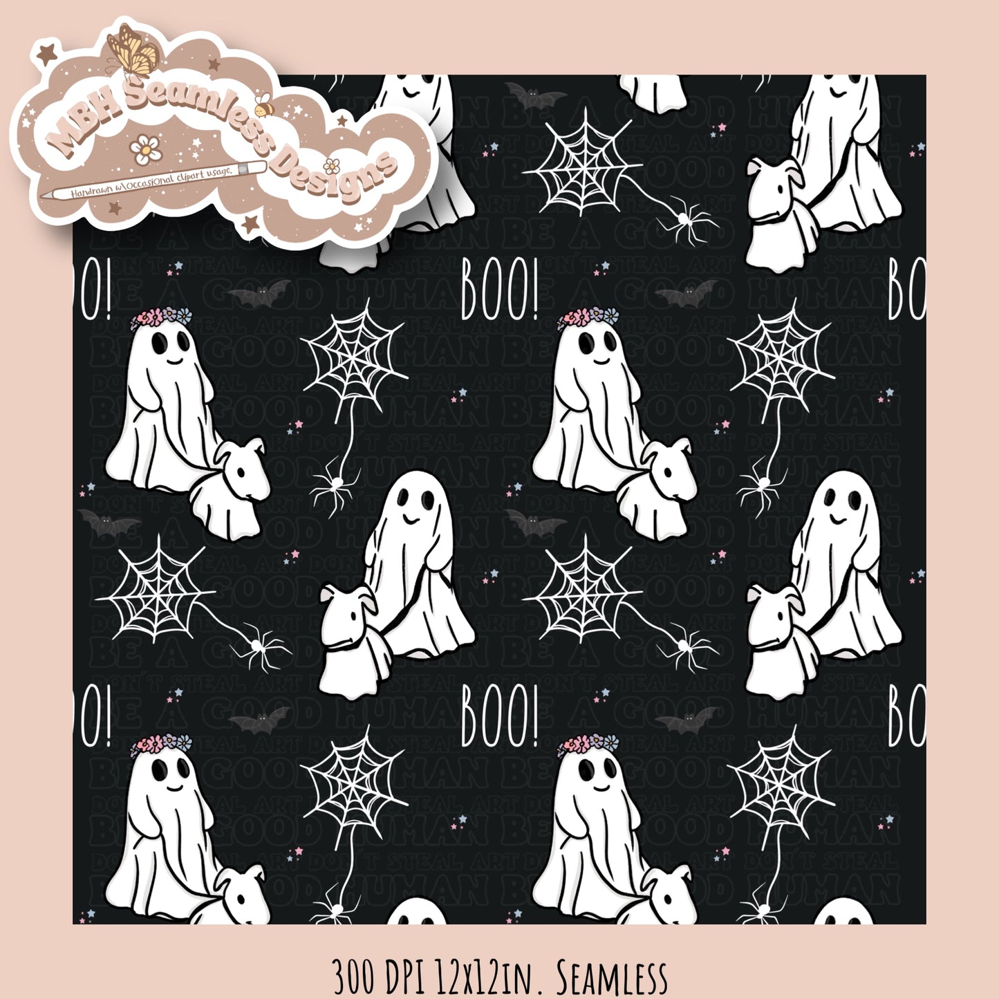 Viral Ghost Dogs BOO Seamless MULTIPLE COLORWAYS