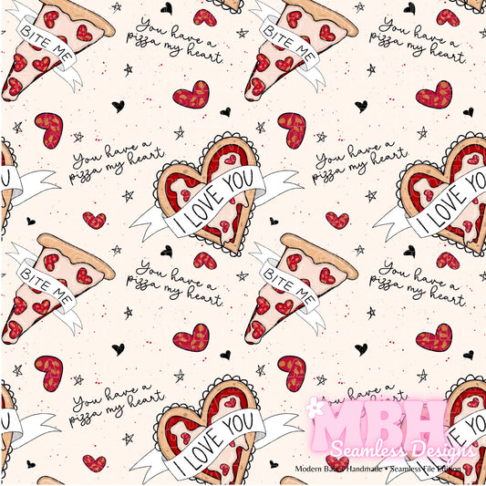 Pizza My Heart Assorted Colorways Seamless Pattern