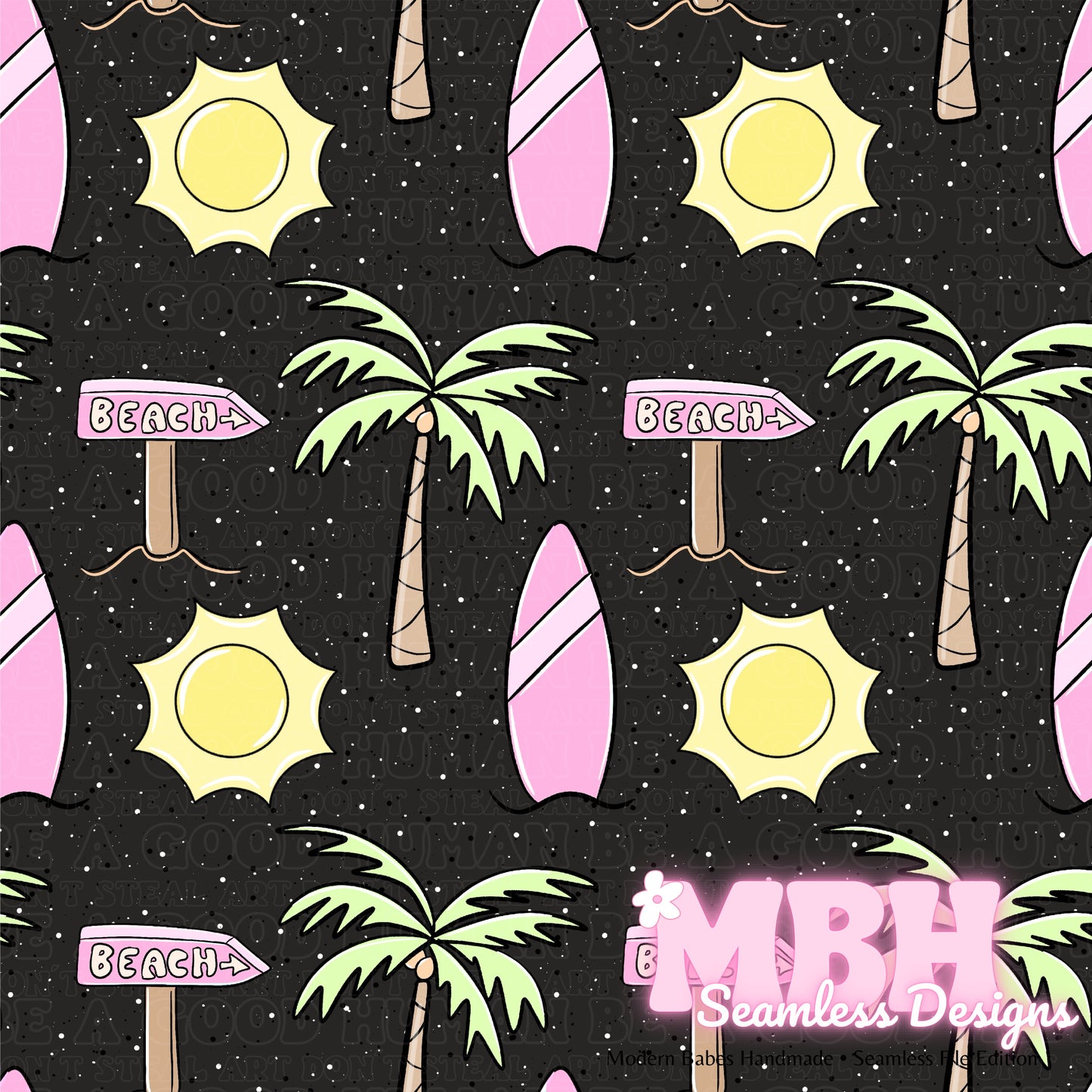 Pink Beach Spex Seamless Pattern MULTIPLE COLORWAYS