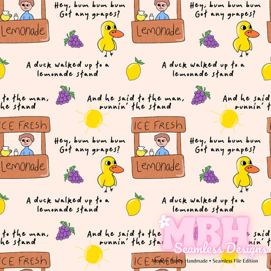 Duck Song Seamless Pattern MULTIPLE COLORWAYS