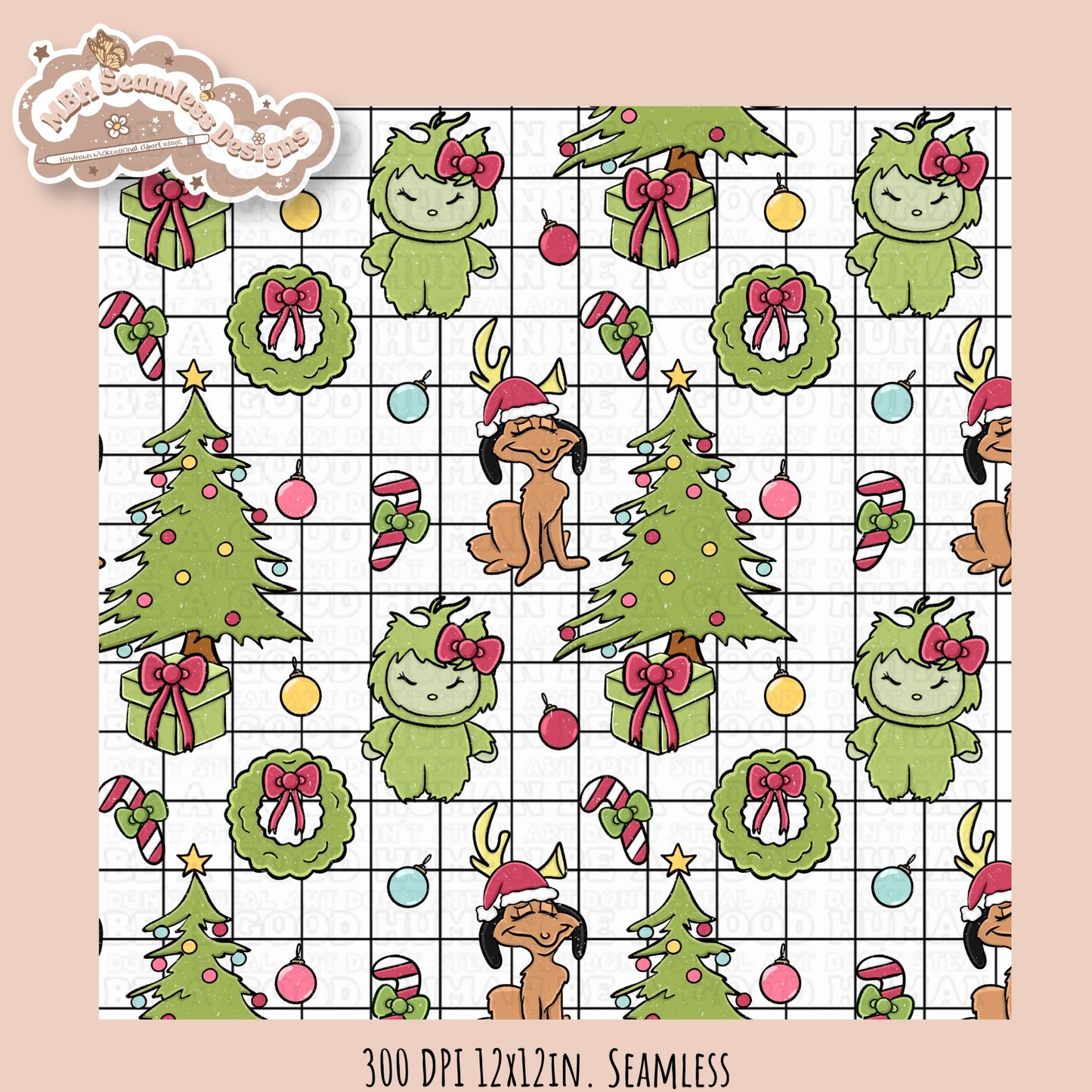 HK x Green Guy Seamless Pattern // Assorted Colorways