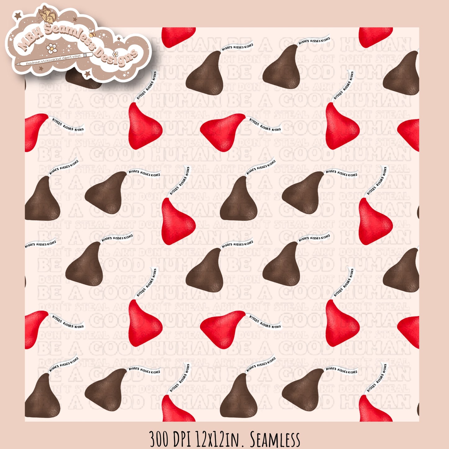 Chocolate Kisses Seamless Pattern MULTIPLE COLORWAYS