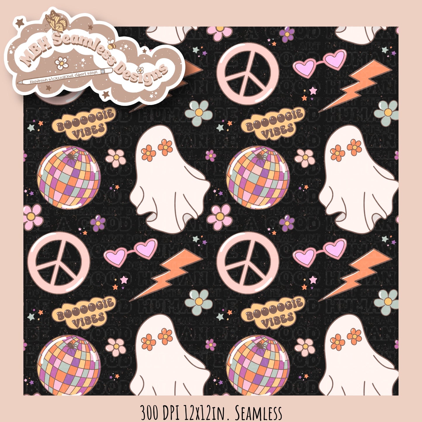 Boooogie Vibes Seamless Pattern MULTIPLE COLORWAYS