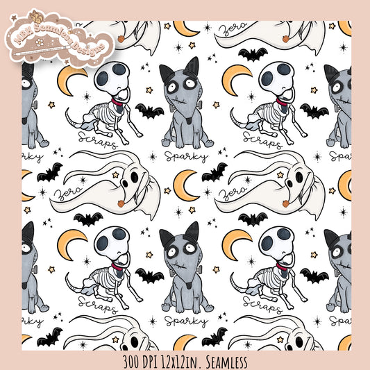 Burton Dogs Seamless Pattern // Multiple Colorway Options