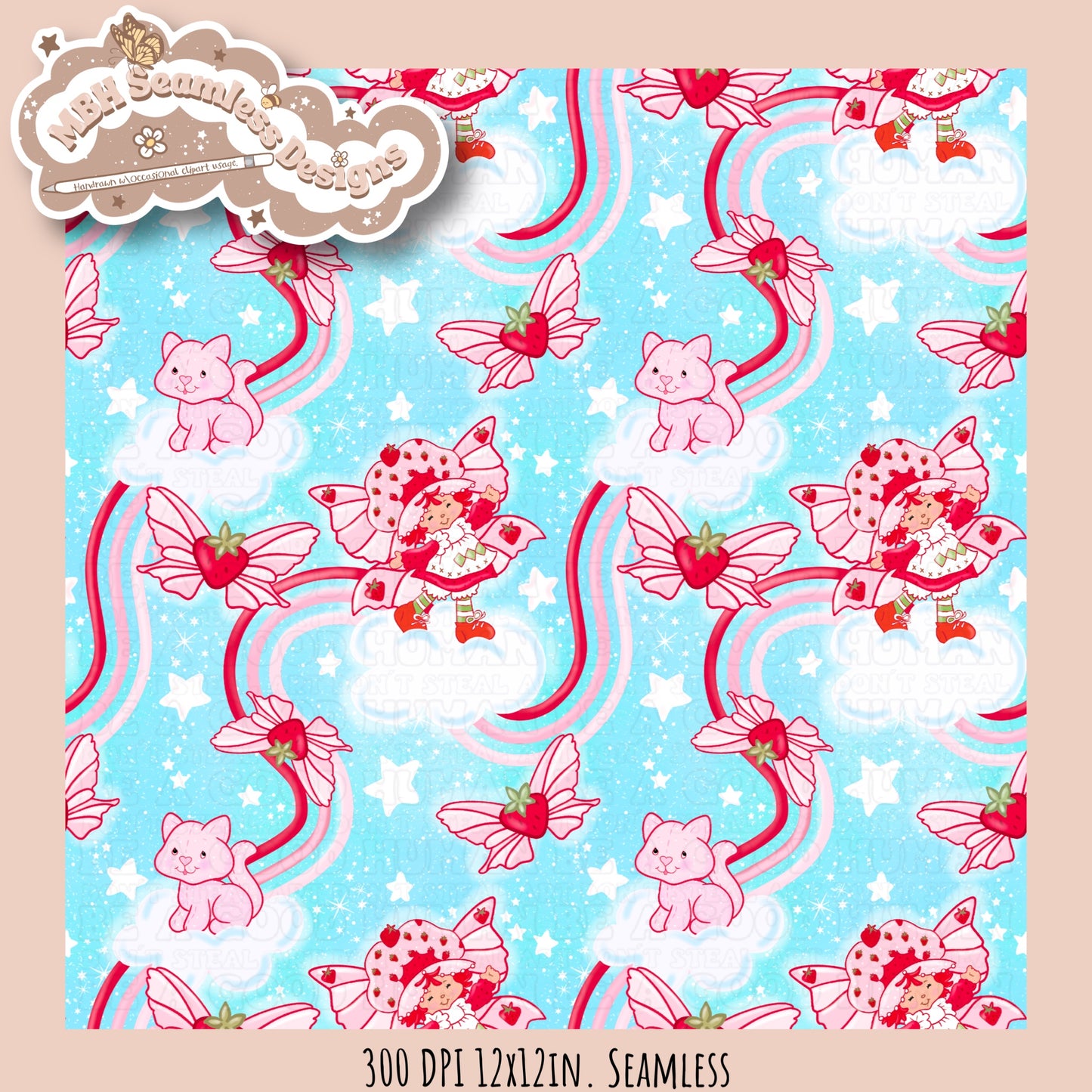 EXCLUSIVE Starry SS Butterflies Seamless Pattern & PNG•MULTIPLE COLORWAY OPTIONS