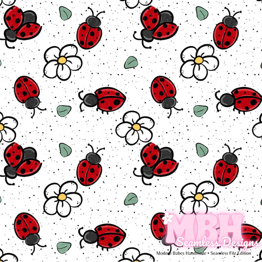 Ladybugs MULTIPLE COLORWAYS Seamless Pattern