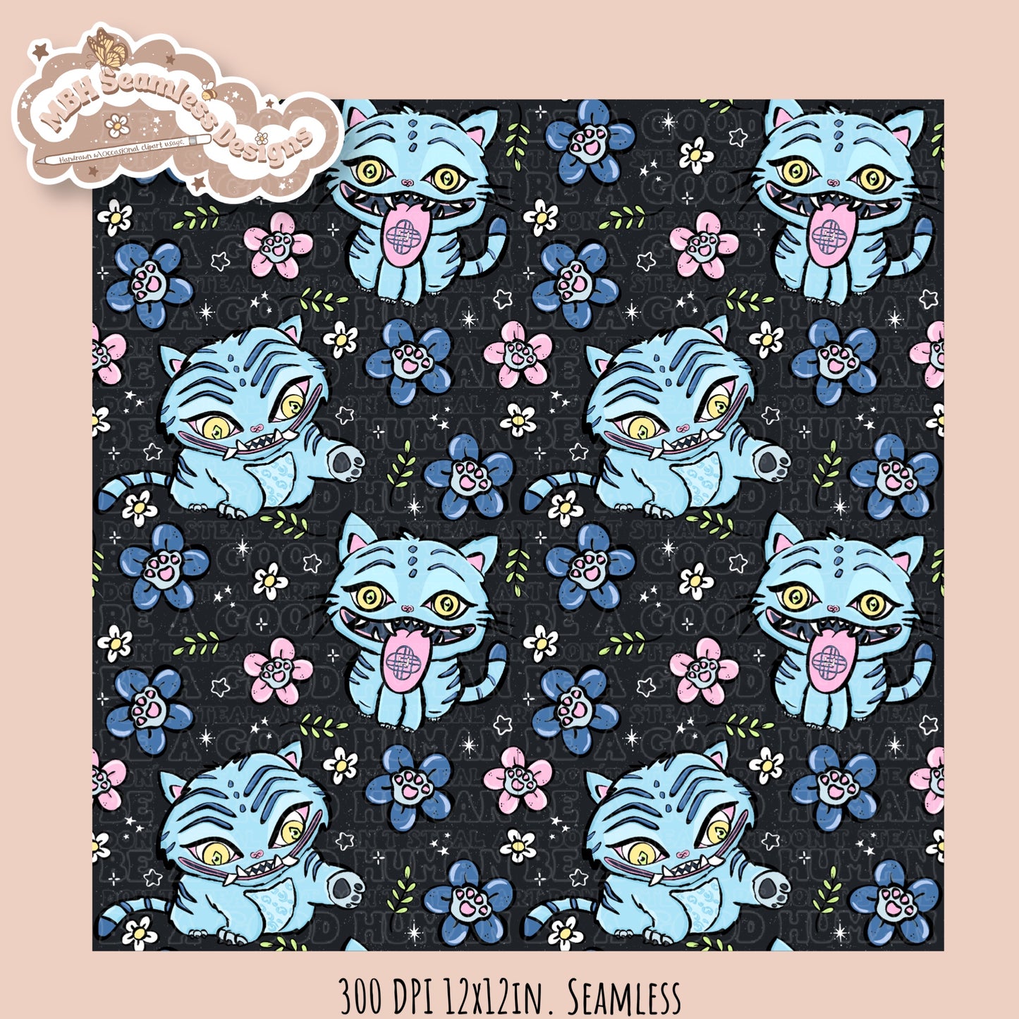 Derpy Floral Seamless Pattern // Multiple Colorway Options