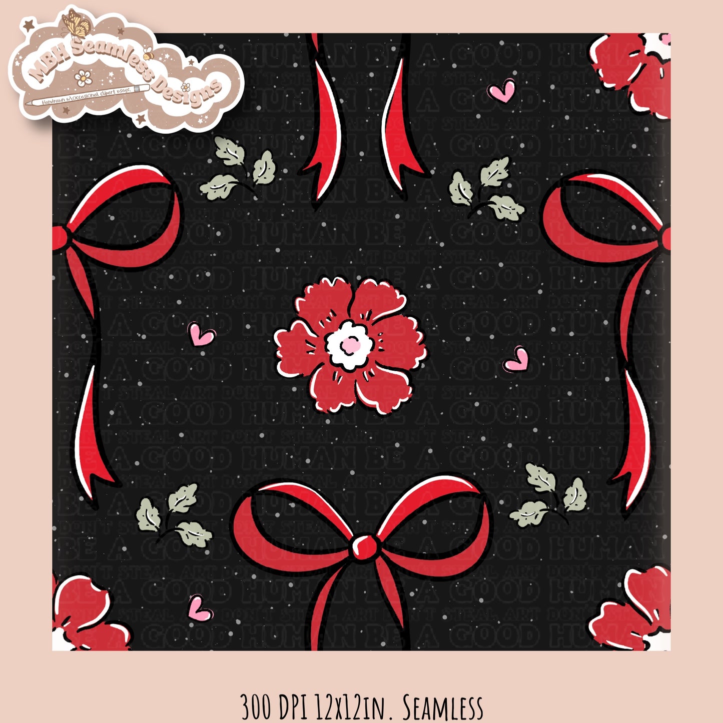 Valentine Dainty Floral Seamless Pattern MULTIPLE COLORWAYS