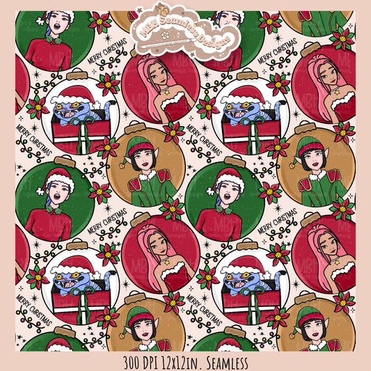 KPDH Ornaments Seamless Pattern // PNG// Multiple Colorway Options