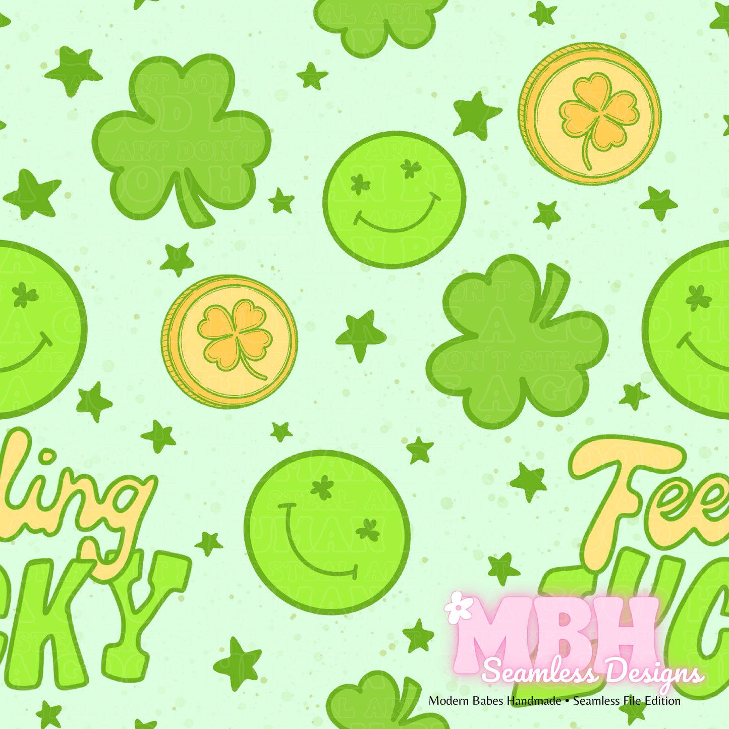 Feeling Lucky Assorted Colorways Seamless Pattern