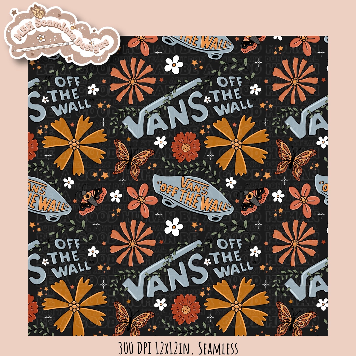 Off the Wall Floral Seamless Pattern MULTIPLE COLORWAYS