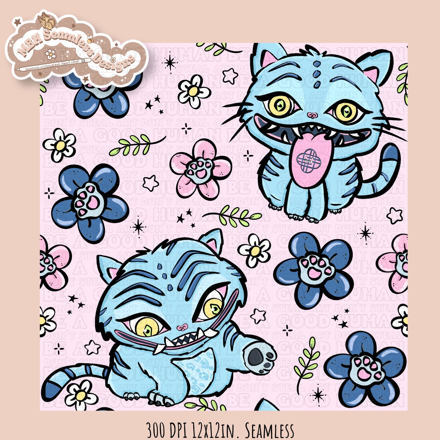 Derpy Floral Seamless Pattern // Multiple Colorway Options