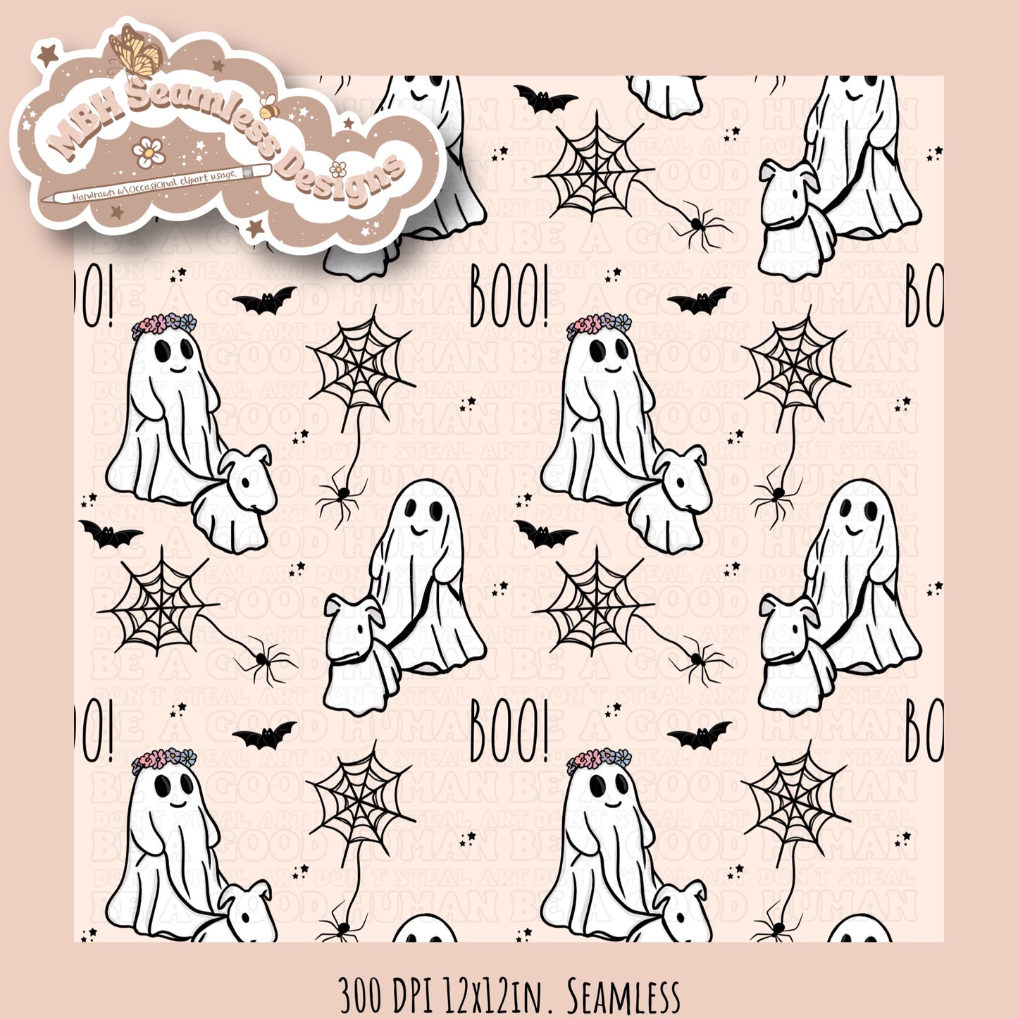 Viral Ghost Dogs BOO Seamless MULTIPLE COLORWAYS