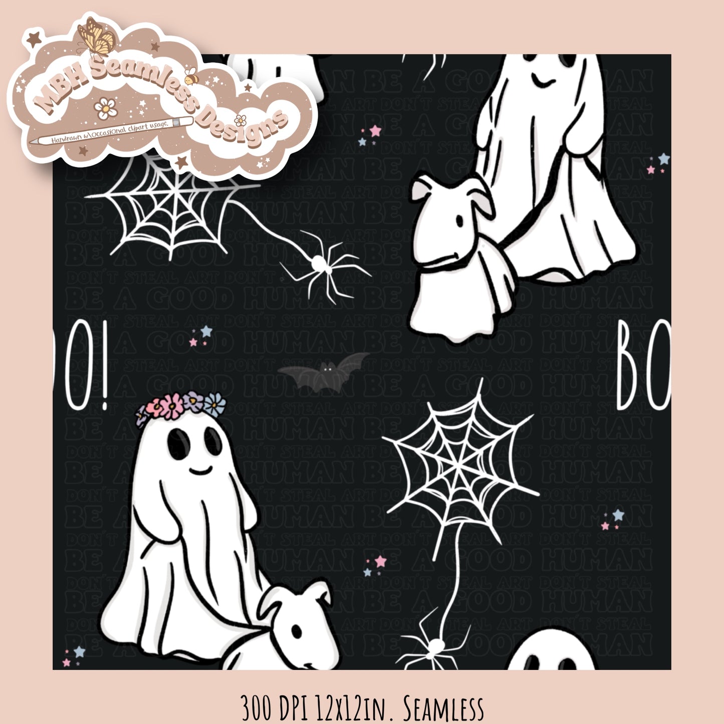 Viral Ghost Dogs BOO Seamless MULTIPLE COLORWAYS