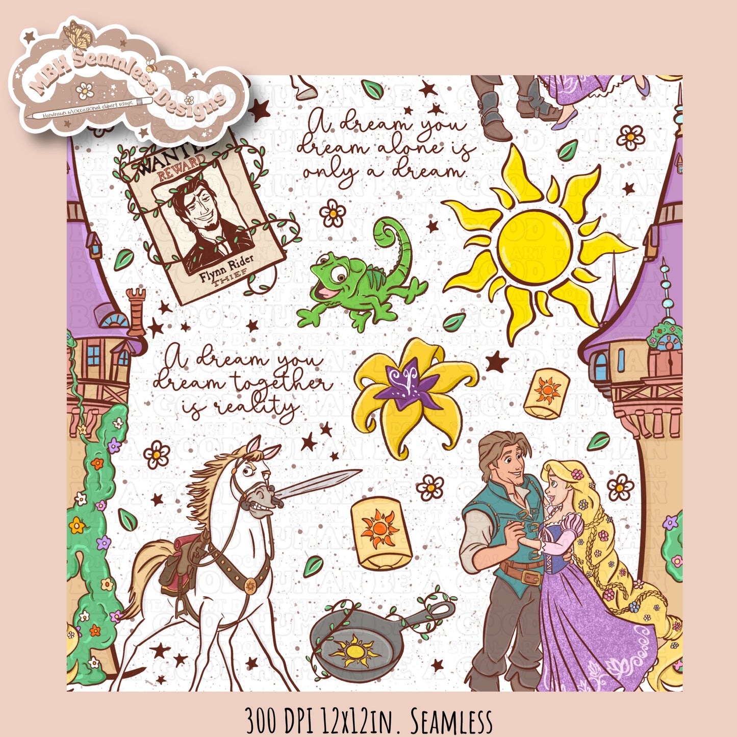 Tangled Seamless Pattern • Multiple Colorway Options