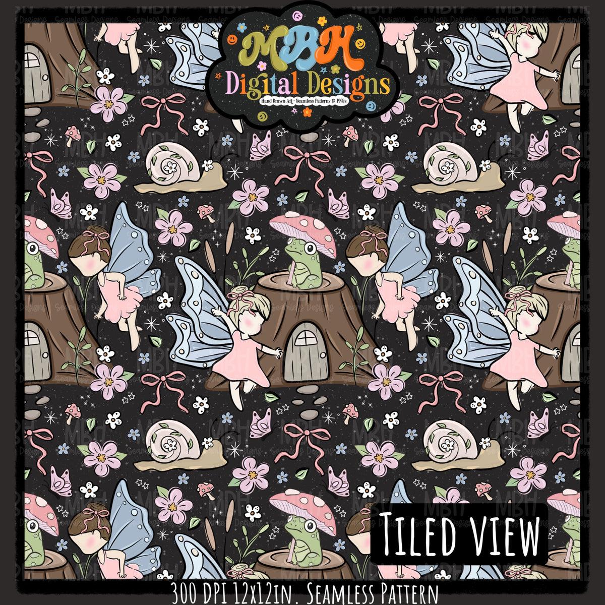Hextober Day 3 • Whimsy Seamless Pattern // PNG // MULTIPLE COLORWAYS (Hextober files are not available in drives.)