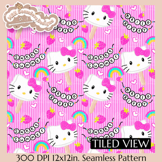Sweet Summer KH Pops Seamless Pattern // PNG // Assorted Colorway Options