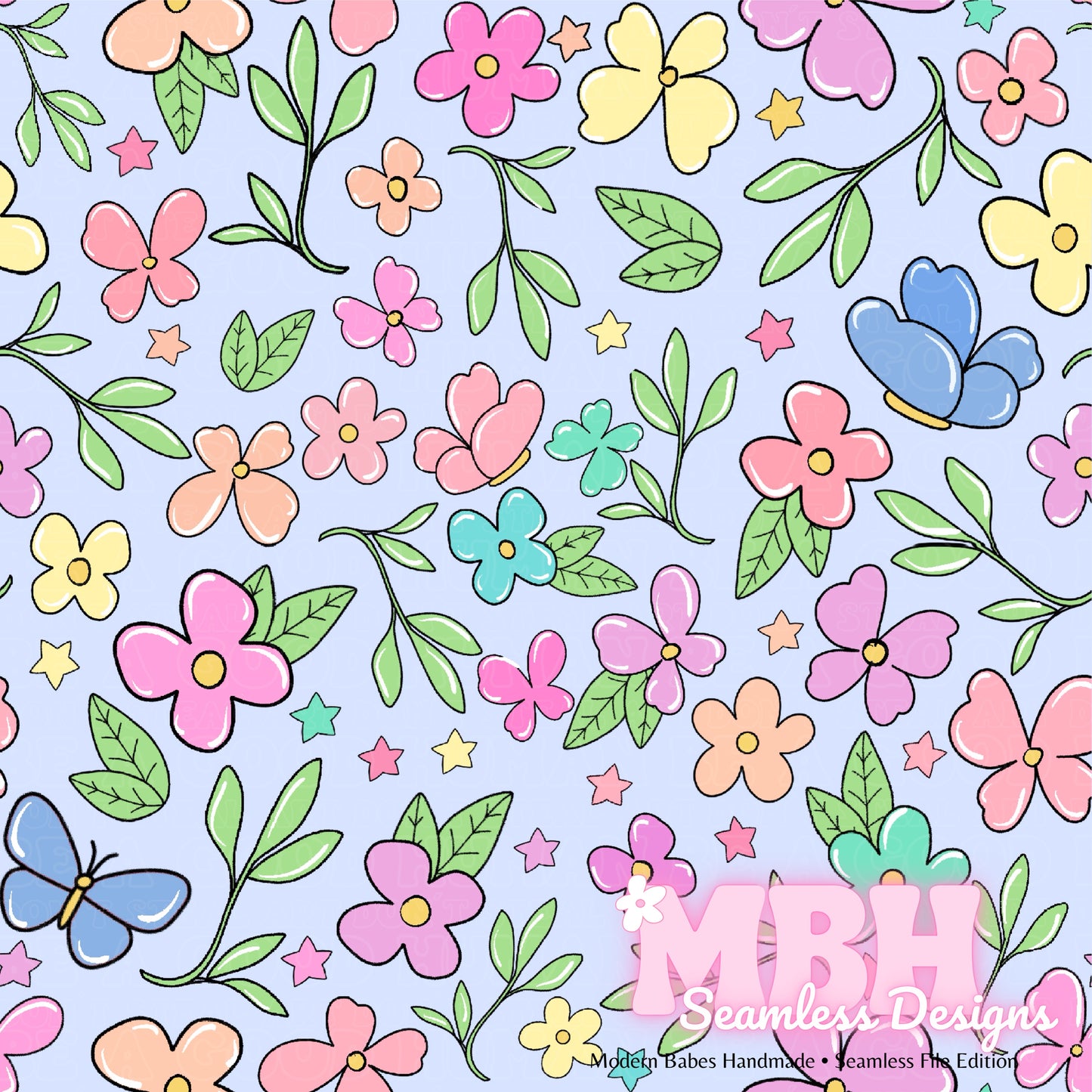 Spring Ditsy Floral Seamless Pattern