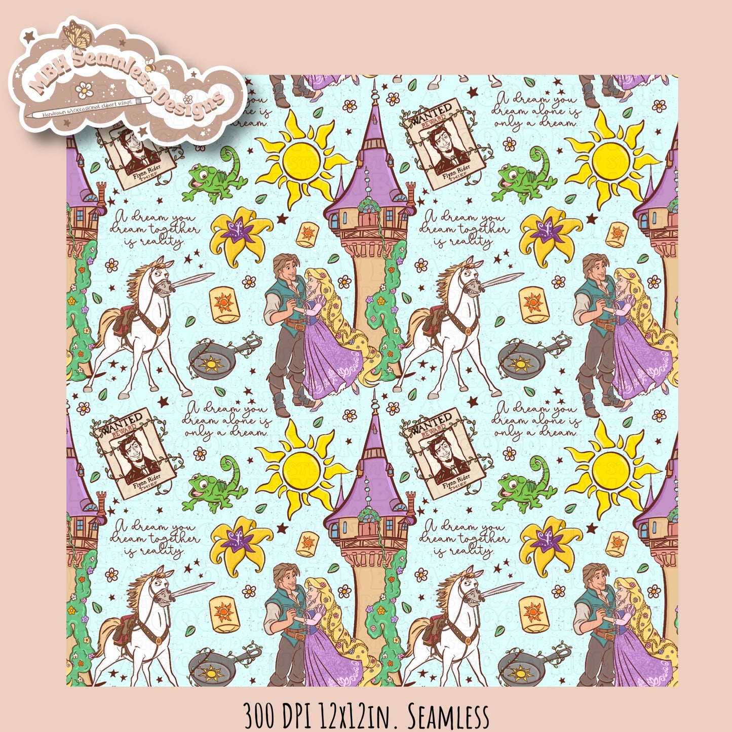 Tangled Seamless Pattern • Multiple Colorway Options