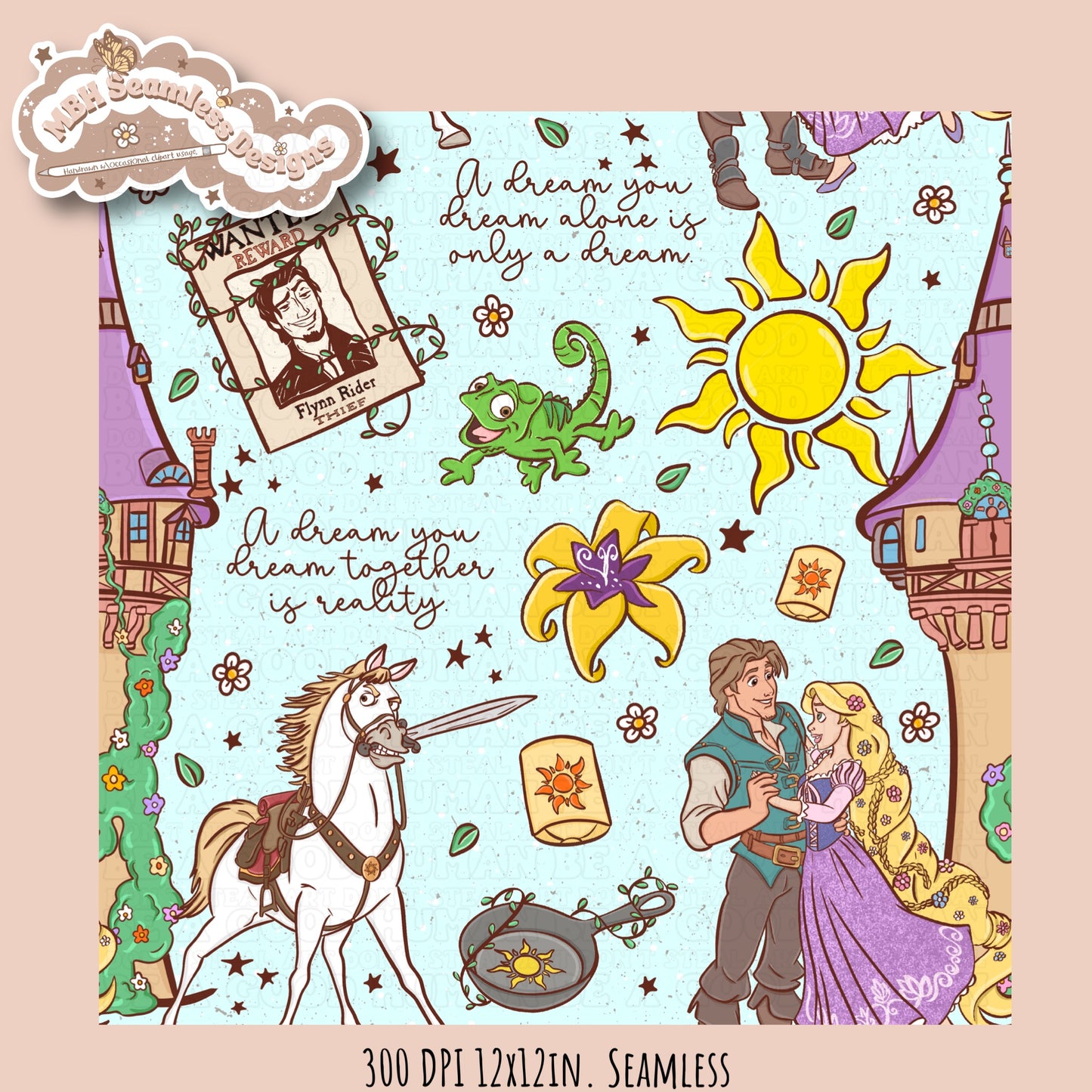 Tangled Seamless Pattern • Multiple Colorway Options