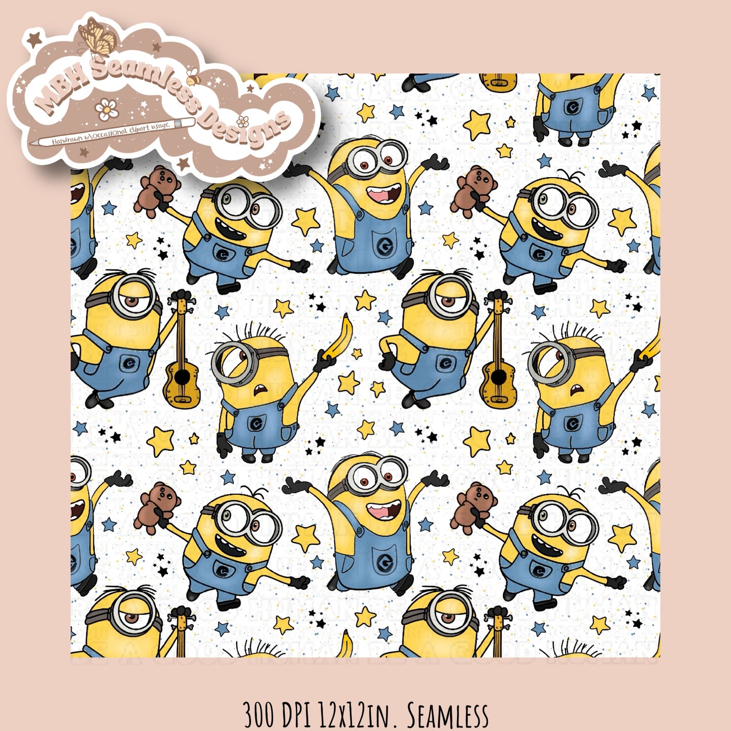 Minions Seamless Pattern MULTIPLE COLORWAYS