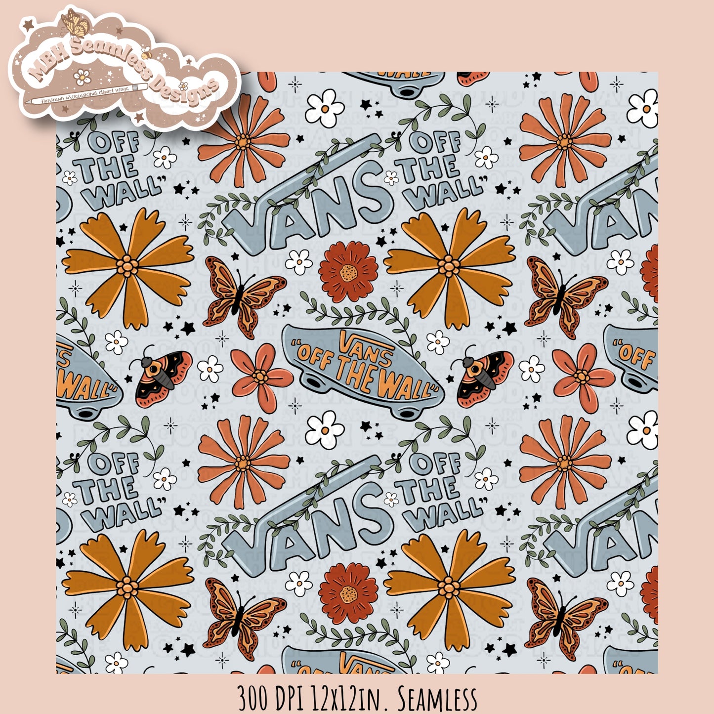 Off the Wall Floral Seamless Pattern MULTIPLE COLORWAYS