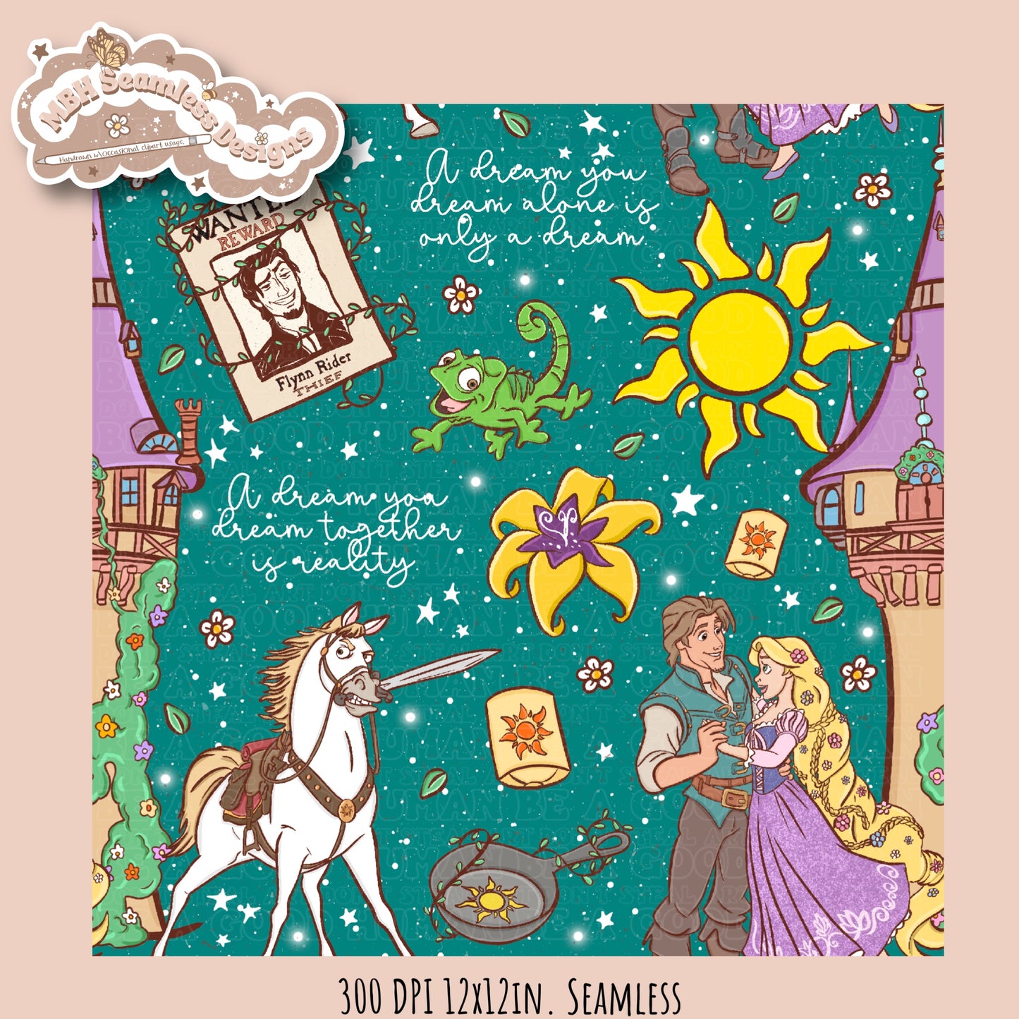 Tangled Seamless Pattern • Multiple Colorway Options