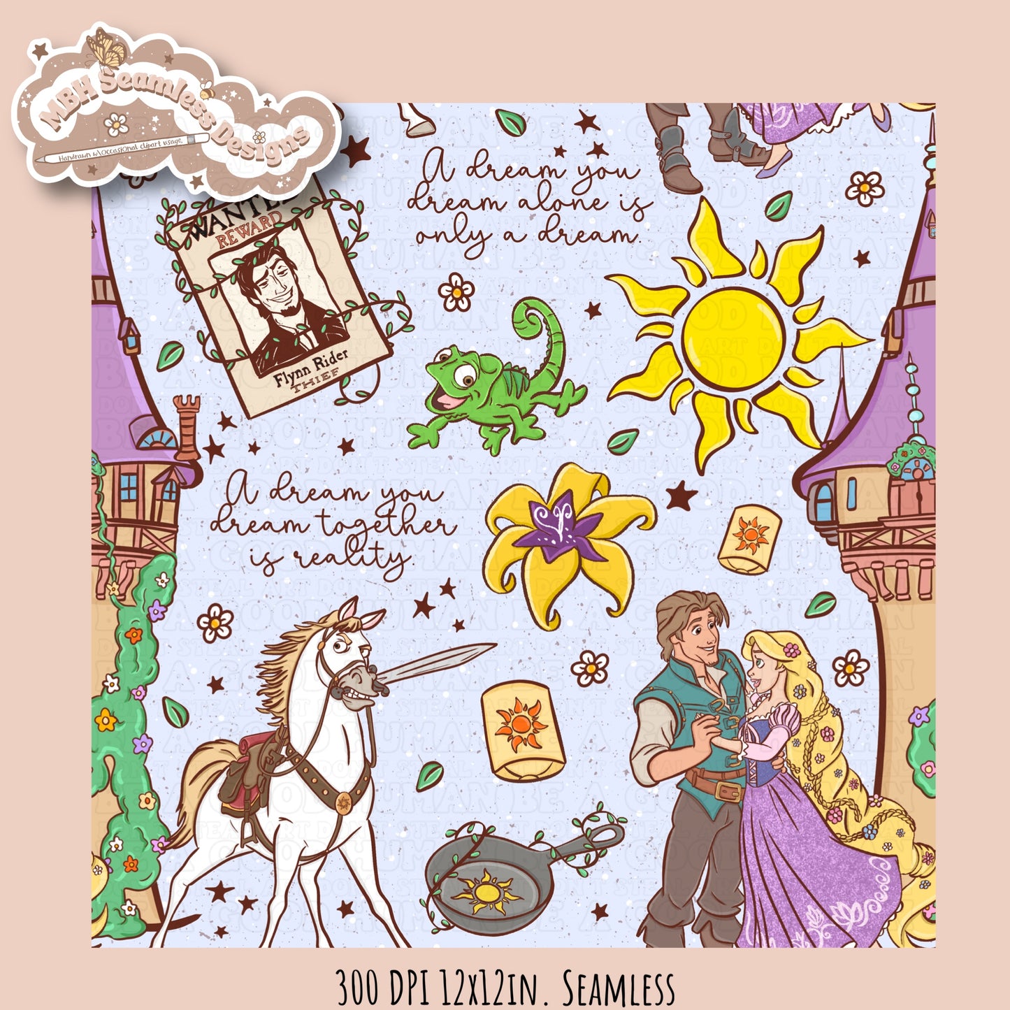 Tangled Seamless Pattern • Multiple Colorway Options