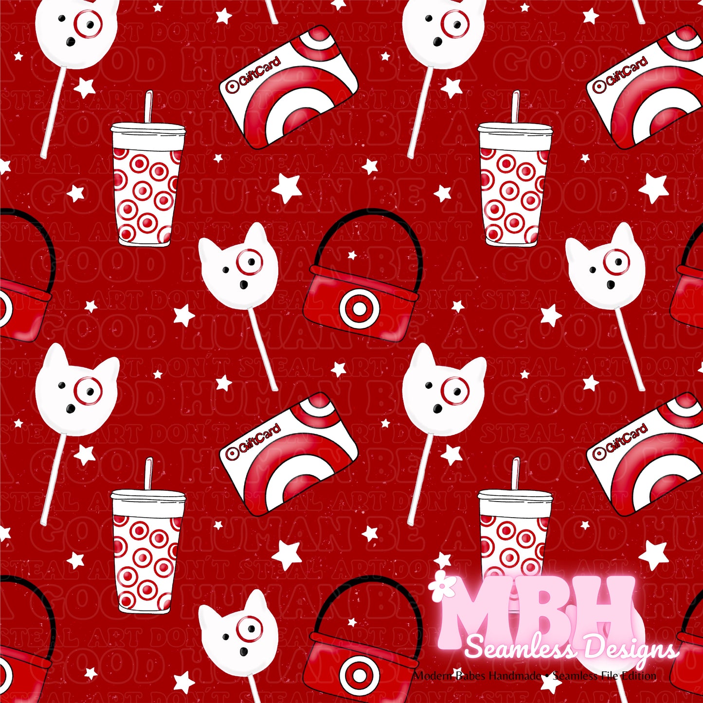 Target Cake Pop Assorted Colorways Seamless Pattern