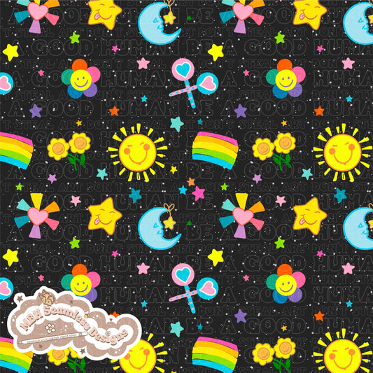Care Bear Charms Seamless Pattern MULTIPLE COLORWAYS