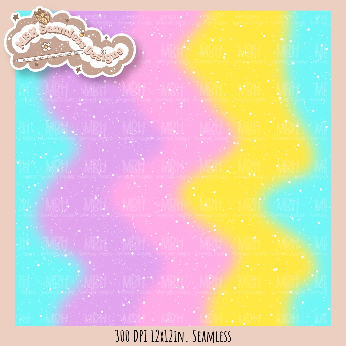 Groovy Summer Seamless Pattern //  MULTIPLE COLORWAYS