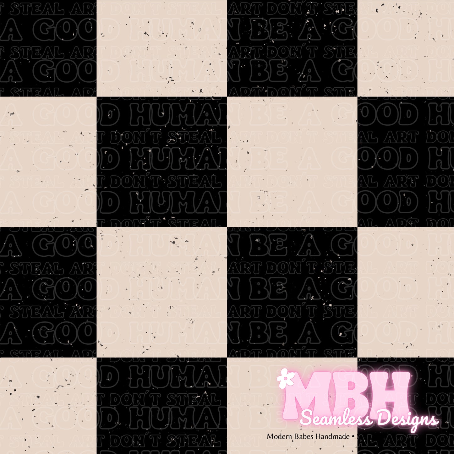 Neutral Checkered Coord Seamless Pattern