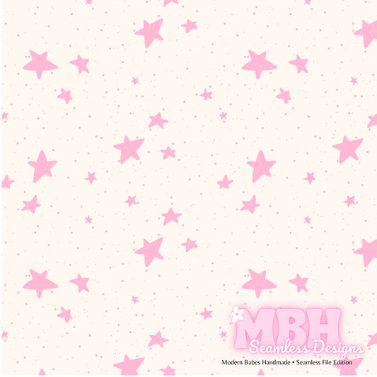 Pink Starry Spex Seamless Pattern