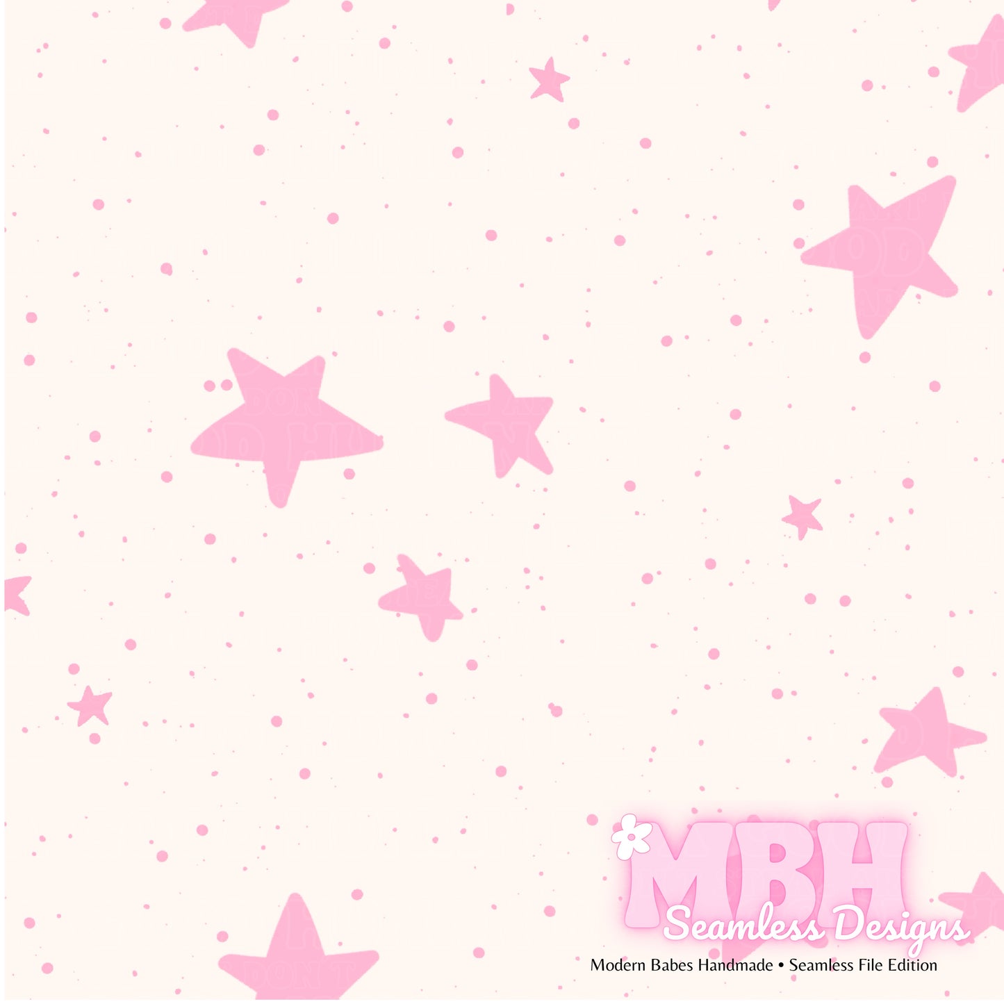 Pink Starry Spex Seamless Pattern