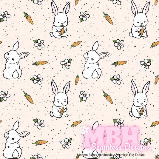 Daisy Rabbit Spex Seamless Pattern Multiple Colorways