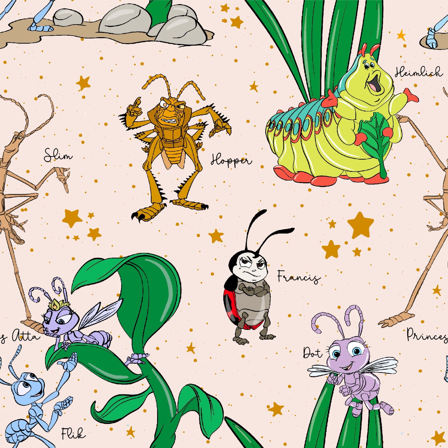 A Bugs Life Starry Names MULTIPLE COLORWAYS