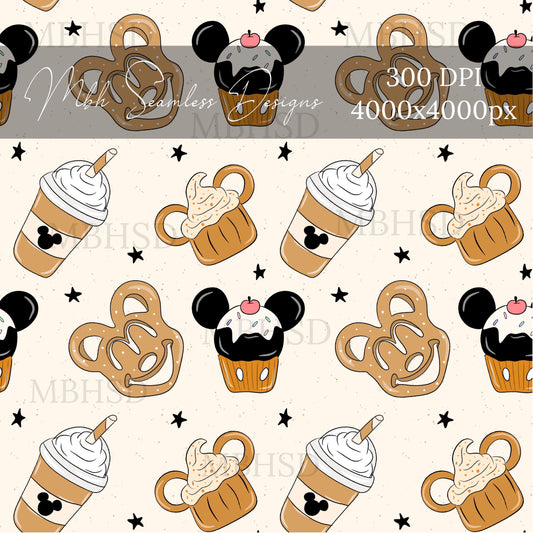 Mouse Treats Seamless Pattern