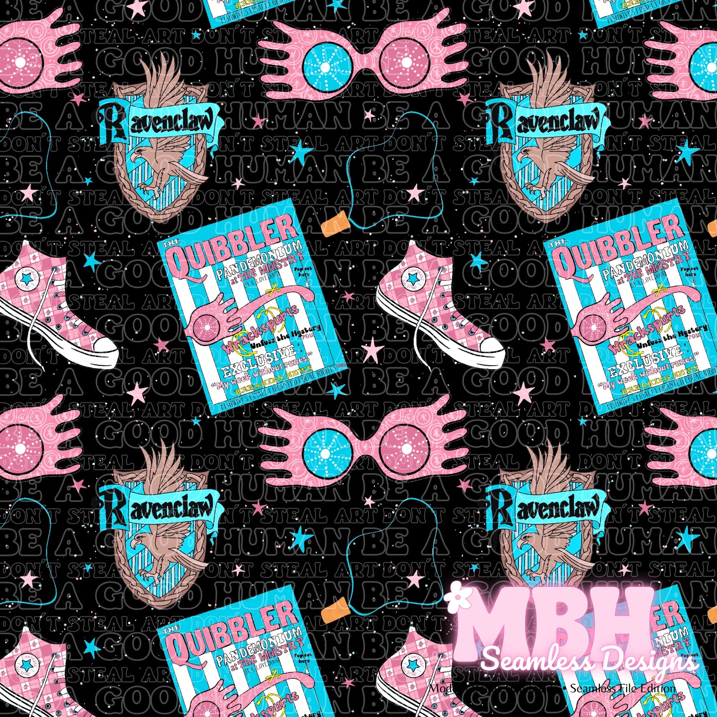 Speckled Luna Seamless Pattern MULTIPLE COLORWAYS (PNG also in shop.)