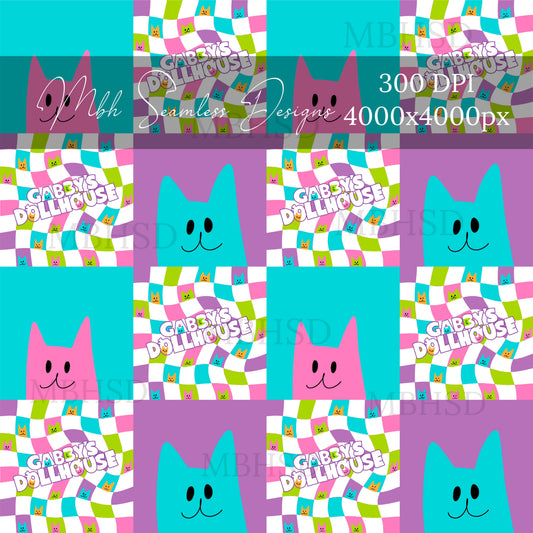 Gabby Checkered Seamless Pattern