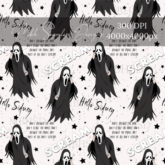 Scream Seamless Pattern