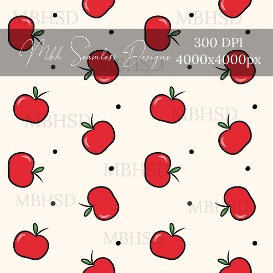 Apple Dots Seamless Pattern