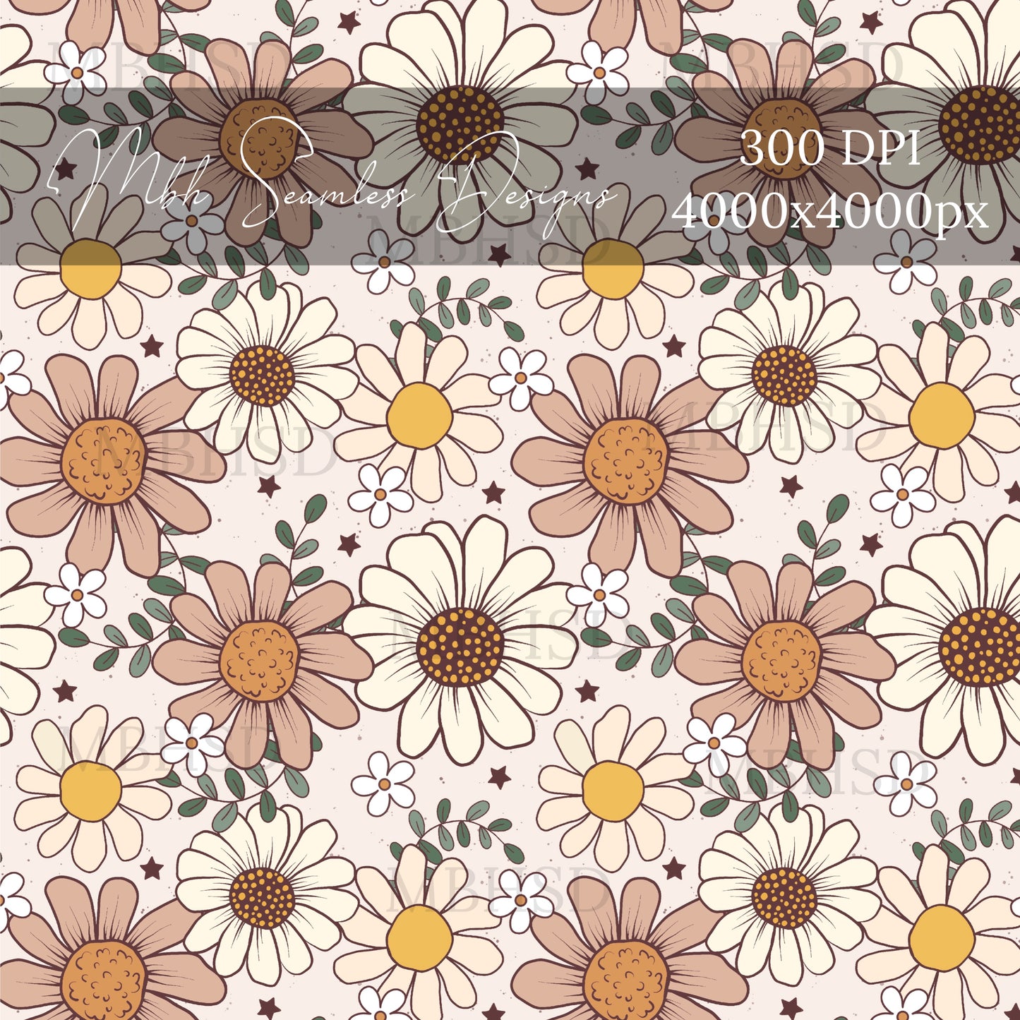 Autumn Blooms Seamless Pattern