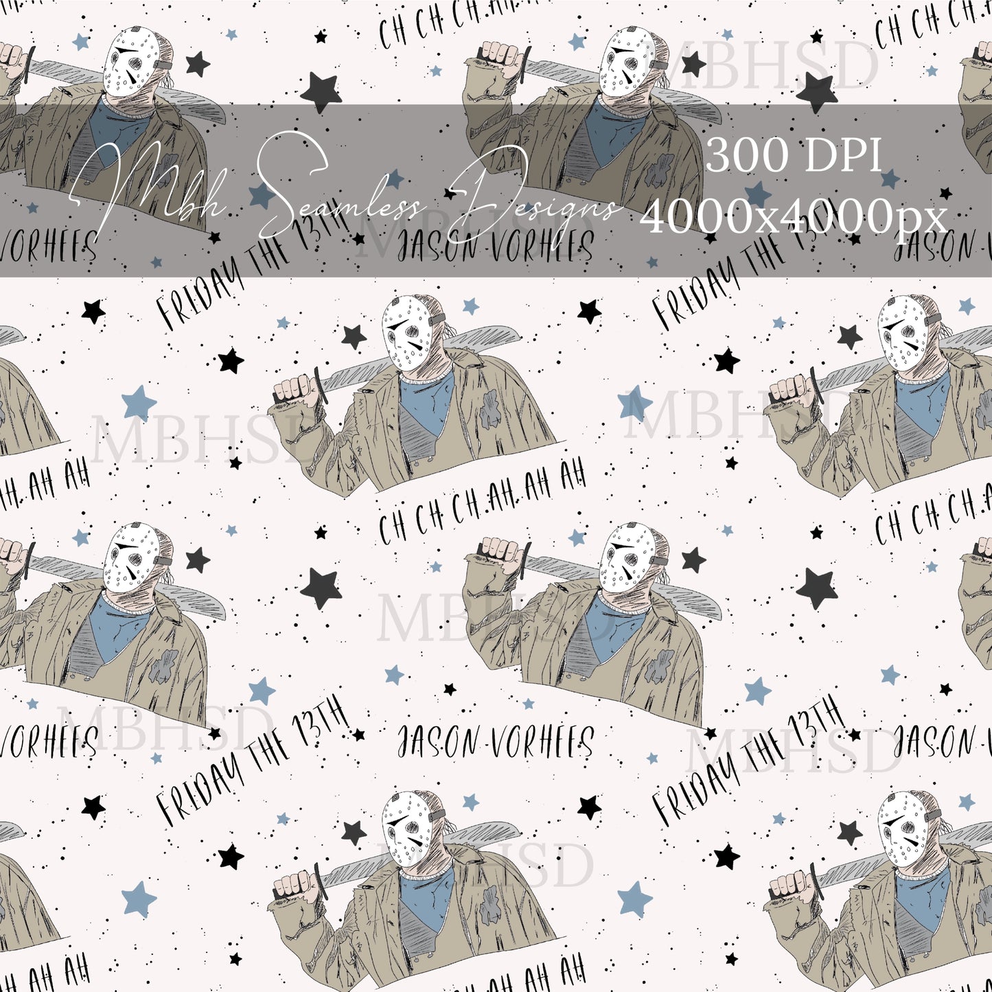 Sketchy Jason Seamless Pattern